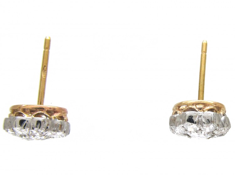 Edwardian Diamond Cluster Earrings
