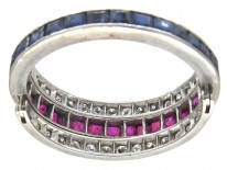 Flip Over Night & Day Gem Set Ring