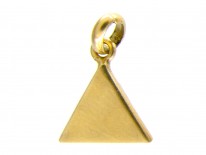 18ct Gold Vintage Traffic Sign Charm