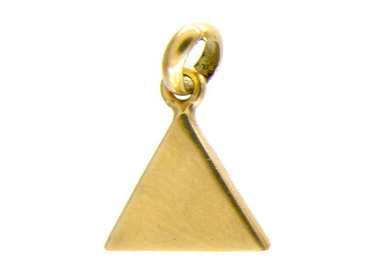 18ct Gold Vintage Traffic Sign Charm