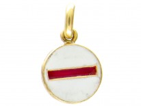 18ct Gold Vintage Traffic Sign Charm