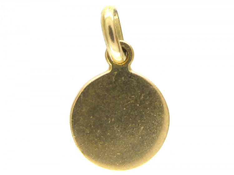 18ct Gold Vintage Traffic Sign Charm