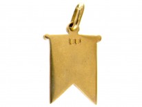 18ct Gold Red Enamel Flag Charm