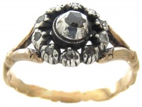 Georgian Rose Diamond Cluster Ring