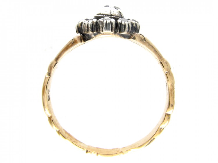 Georgian Rose Diamond Cluster Ring
