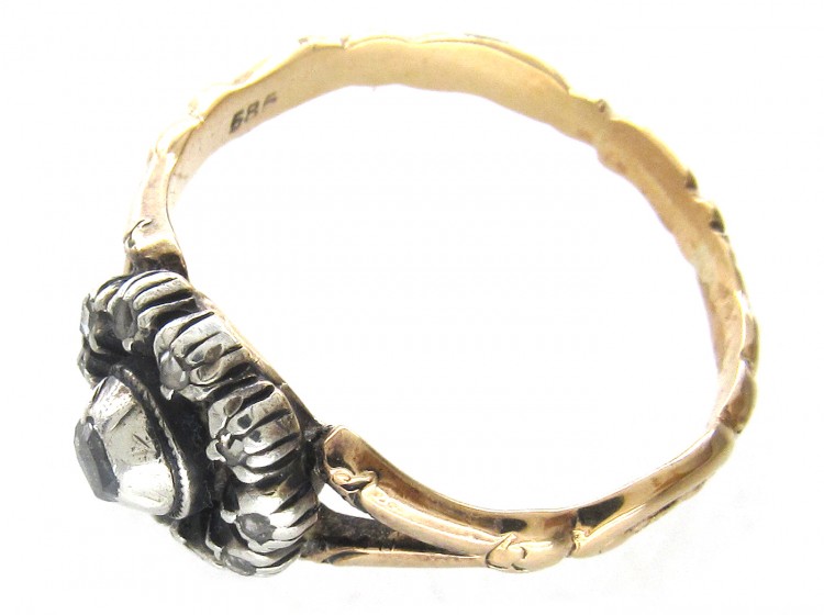 Georgian Rose Diamond Cluster Ring