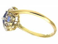 Edwardian Sapphire & Diamond Cluster Ring