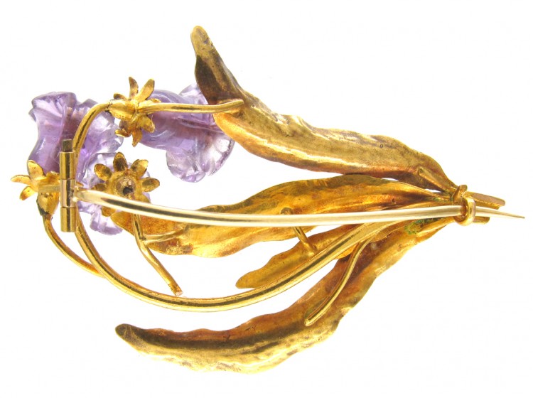 Georgian 15ct Two Colour Gold Botanical Brooch