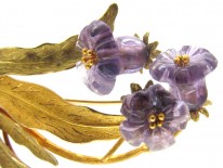 Georgian 15ct Two Colour Gold Botanical Brooch