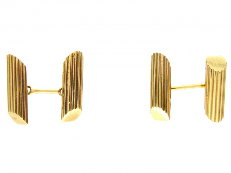 18ct Gold Bark Cufflinks