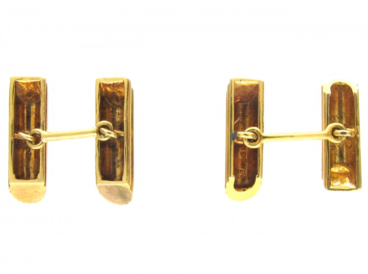 18ct Gold Bark Cufflinks