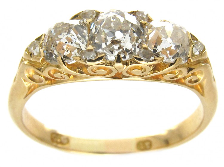 Victorian 3 Stone Diamond Ring