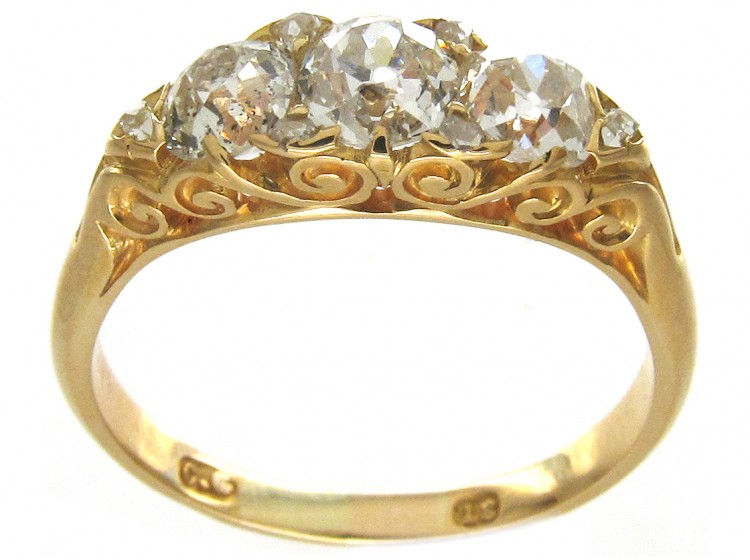 Victorian 3 Stone Diamond Ring