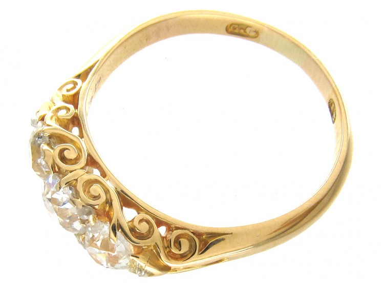 Victorian 3 Stone Diamond Ring