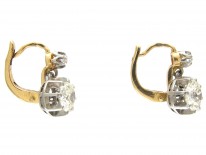 Diamond Two Stone Drop Earrings