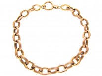 Edwardian 18ct Gold Curb Link Bracelet