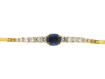 Sapphire & Diamond 18ct Gold Bracelet