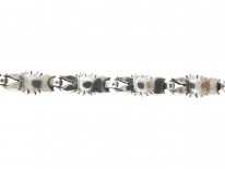 Art Deco Silver & Marcasite Flowers Necklace