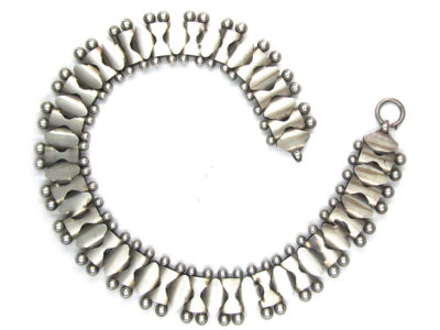Victorian Wide Silver Collar