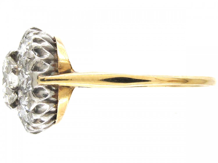 Large Edwardian Diamond Cluster Ring