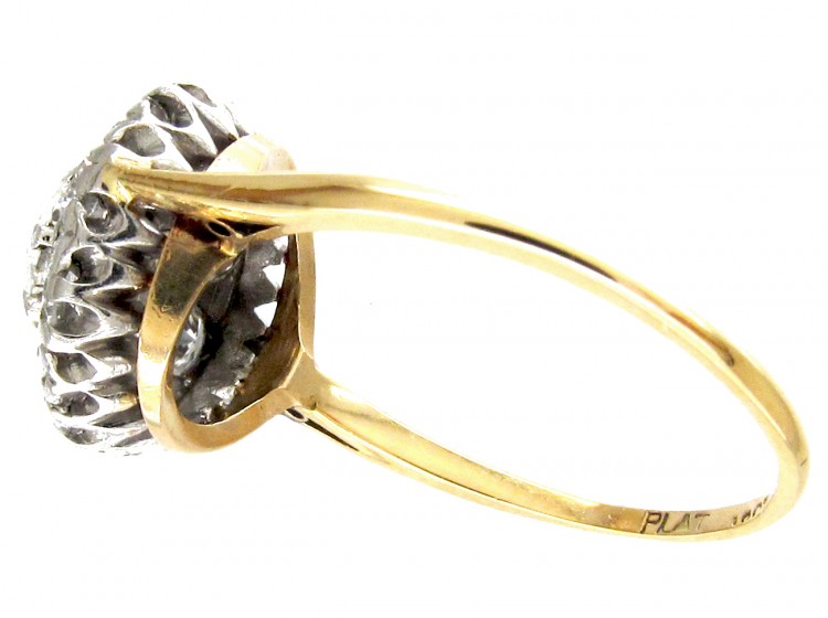 Large Edwardian Diamond Cluster Ring