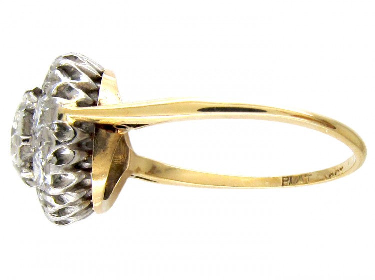 Large Edwardian Diamond Cluster Ring