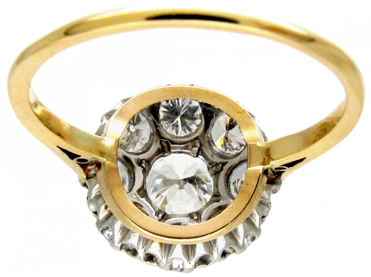Large Edwardian Diamond Cluster Ring