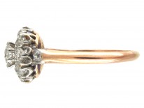 Edwardian Cluster Ring with Diamond Shoulders