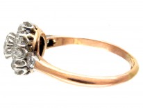 Edwardian Cluster Ring with Diamond Shoulders