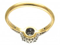 Edwardian Diamond Cluster Ring with Diamond Shoulders