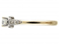 Diamond Solitaire Ring with Diamond Shoulders