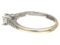 Diamond Solitaire Ring with Diamond Shoulders