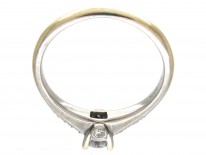 Diamond Solitaire Ring with Diamond Shoulders