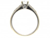 Diamond Solitaire Ring with Diamond Shoulders