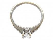 Diamond Solitaire Ring with Diamond Shoulders