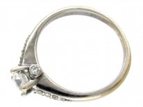 Diamond Solitaire Ring with Diamond Shoulders