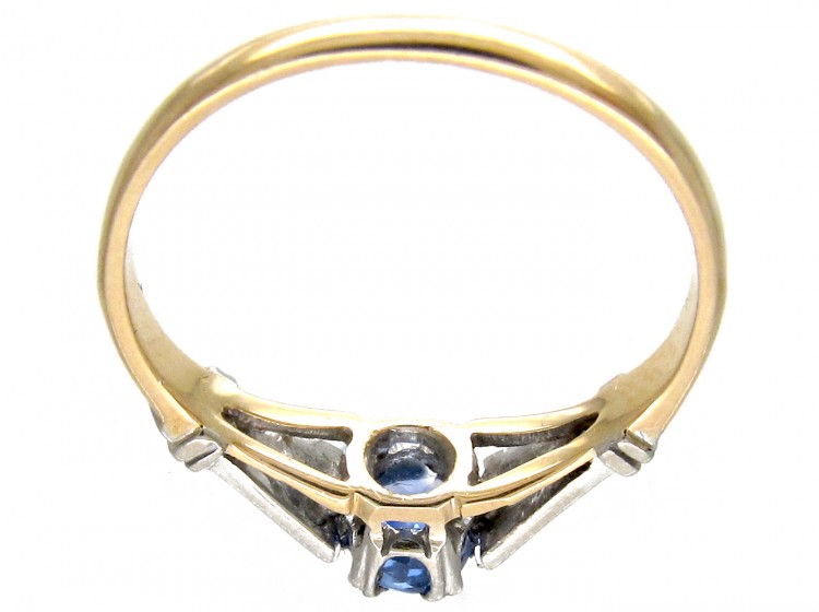 Art Deco Ceylon Sapphire & Diamond Ring