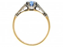 Art Deco Ceylon Sapphire & Diamond Ring
