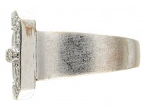 18ct White Gold Buckle Ring