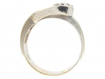 18ct White Gold Buckle Ring