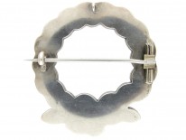 Victorian Scottish Silver & Agate Wreath Brooch