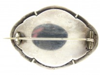 19th Century Scottish Silver, Jasper & Grey Agate Brooch