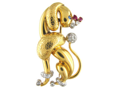 18ct Gold Poodle Dog by Balanche, Monte Carlo 18ct Gold Poodle Dog by Balanche, Monte Carlo