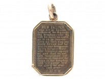 The Lord's Prayer 9ct Gold Victorian Pendant