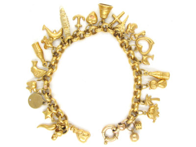 9ct Gold Multi Charm Bracelet