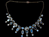 Edwardian 9ct Gold Moonstone Necklace