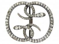 Victorian Paste Set Entwined Snakes Buckle