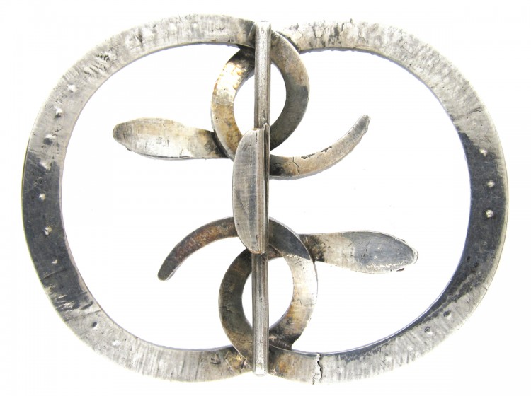 Victorian Paste Set Entwined Snakes Buckle