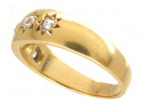 Victorian 18ct Gold Five Stone Diamond Gypsy Ring
