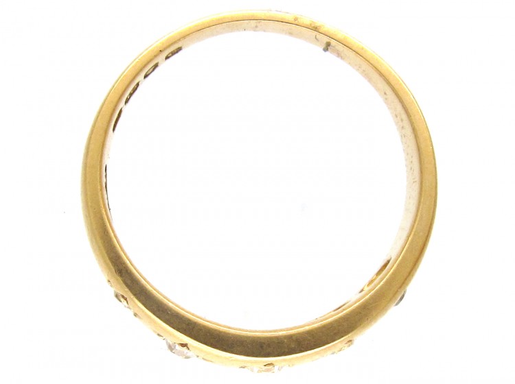 Victorian 18ct Gold Five Stone Diamond Gypsy Ring